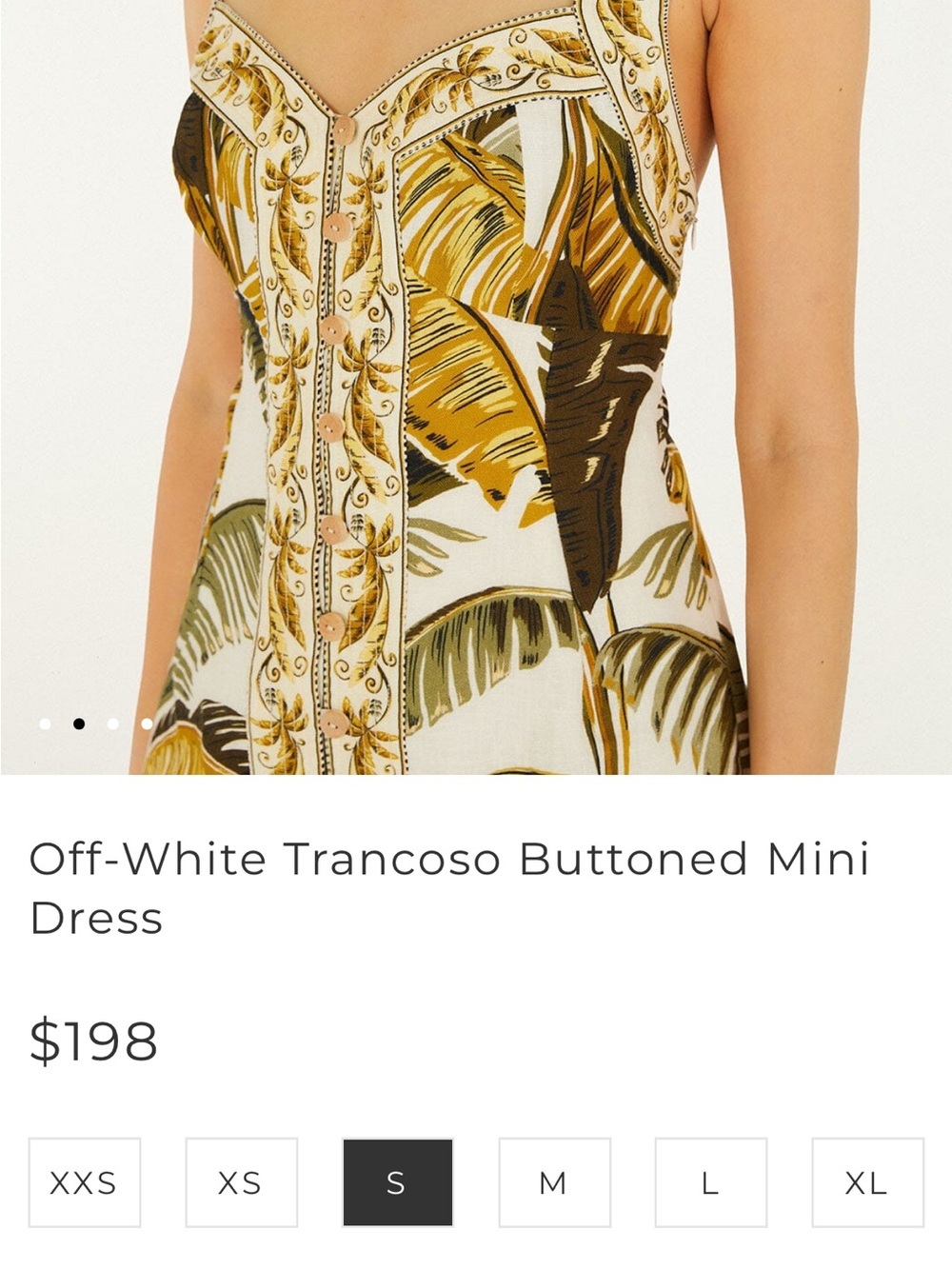 Farm Rio: Off-White Trancoso Buttoned Mini
Dress - Picture 7 of 11